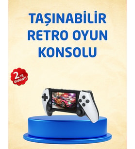 Northcity 3D Ekranlı Mini Oyun Konsolu - NES, GBA ve PS1 Desteği ile 64GB Hafızalı Retro Eğlence