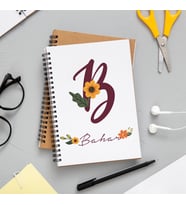 Baş Harfli İsimli Defter Kişiye Özel