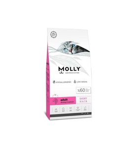 Molly Karidesli Somonlu Yetişkin Kedi Maması Hypoallergenic 15 Kg (Mor)