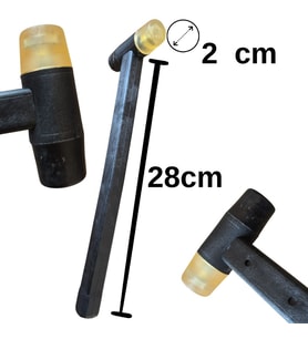 Vidalı Kauçuk & Plastik Tokmak Çekiç (ÇAP: 2 CM UZ:28 CM)