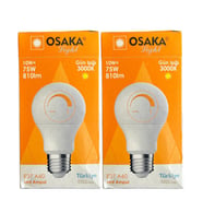Osaka 10W (75W) 3000K (Günışığı) E27 Duylu Dim Edilebilir Led Ampul (2 Adet)