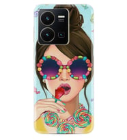 Vivo Y35 Kılıf Resimli Desenli Baskılı Silikon Sugar and Woman 1418