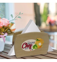 BK Gift Kişiye Özel Chef Tasarımlı Lüks Ahşap Peçetelik-11