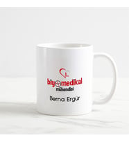 Biyomedikal Mühendisi Kupa Bardak (1. Tasarım) (Beyaz)
