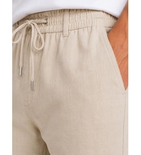 Keten Erkek Beli Bağlamalı Casual Jogger Pantolon 7734