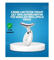Mey İthalat® 3 Modlu Boyun ve Yüz Bakım Cihazı – EMS, Temizleme, Sıcak Masaj ve Renkli Işık Terapi Ö