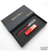 16GB. İsme Özel Otg Usb Bellek + Scrikss İsme Özel Kalem Seti - Kırmızı