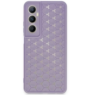 Newface Realme C65 Kılıf Petek Silikon Kapak - Lila