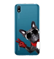 PrintiFy Huawei Y5 2019 ile Uyumlu 1mm Slim Fit Köpek 2 050e Baskılı Şeffaf  Kılıf