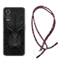 General Mobile GM 21 Pro GM 22 Pro Plus Kılıf Boyun Asklı Rasta Silikon Black Fox 1325