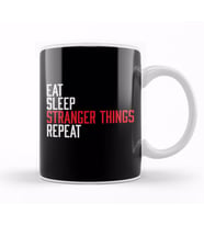 Eat Sleep Stranger Things Repeat Kupa Bardak Porselen