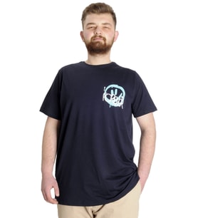 Mode XL Büyük Beden Erkek T-shirt FOREVER 23138 Lacivert