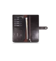 Guard Large Croco Kahverengi Kart ve Para Slotlu Hakiki Deri Telefon Cüzdanı Erkek / Kadın P3032