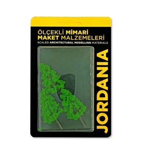 JORDANIA MAKET ÖLÇEKLİ JE03P-126080 AÇIK YEŞİL AĞAÇ 1/100 8cm. 3'LÜ TEK PAKET