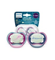 Philips Avent Ultra Air Night Karanlıkta Parlar Gece Emziği 6-18 ay Kız (Çok Renkli)