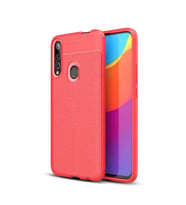 Huawei Y9 Prime 2019 Kılıf Esnek Pu-Deri Leather-Pu Serisi Protected Case (Kırmızı)