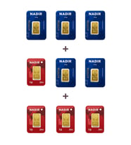 Nadir Gold 24 Ayar 16,5 Gram Külçe Altın (5 Adet 2,5 Gram Külçe Altın + 4 Adet 1 Gram Külçe Altın )