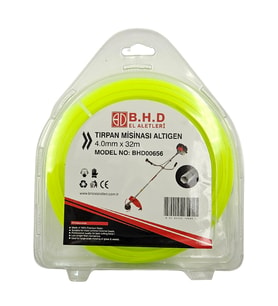Fixonic B.H.D BHD00656 4mm 32m Altıgen Tırpan Misina (Sarı)
