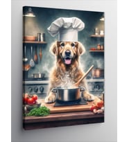 Kanvas Tablo Aşçı Köpek