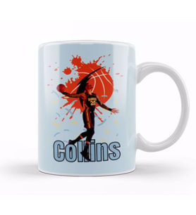 John Collins Vintage Art Legend Basketball Gif Kupa Bardak Porselen