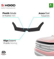 Renault Uyumlu Kangoo ABS Plastik Kaput Rüzgarlığı 2014 Üzeri A+Kalite Parça
