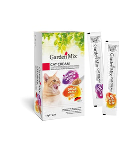 Gardenmix Somon+Biotin VE Ördek+Malt Kedi Ödül Maması 15 gr x 24 Adet