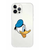 Apple iPhone 12 Pro Uyumlu Kapak Donald Duck Tasarımlı Şeffaf Silikon Kılıf