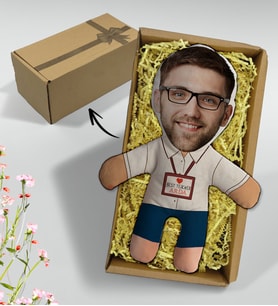 BK Gift Hediye Kutusunda Kişiye Özel Best Teacher Tasarımlı Bebek Yastık-3, Öğretmene Hediye, Öğretmenler Günü Hediyesi