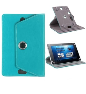 TCL Tab 10 FHD 4G 10.1 Dönebilen Standlı Universal Tablet Kılıfı (Turkuaz)