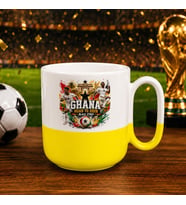 BK Gift Gana Taraftar Temalı 2026 Dünya Kupası Tasarımlı Sarı Joyful Kupa Bardak