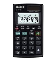 Casio SL-797TV-BK 8 Hane Siyah Cep Tipi Hesap Makinesi