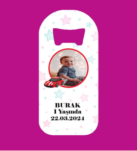 Kişiye Özel Arabalı Resimli Gökyüzü Magnet Açacak