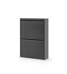 Gowoll 2 Raflı Metal Ayakkabılık  Siyah  Ayakkabı Rafı  Metal Ayakkabı Dolabı