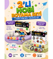 ZET Zeka Hobi Sanat Boyama Seti Alçı Boyama ve Taş Boyama Seti 5+ Yaş 1+ Oyuncu
