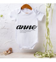 Anneler Gününe Özel Anne Yazılı Çıtçıtlı Bebek Body Zıbın