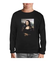 Mona Lisa Siyah Çocuk Sweatshirt