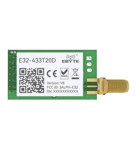 Ebyte E32-433T20D 433MHz 20dBm UART LoRa RF Kablosuz Haberleşme Modülü SMA Anten Çıkışlı