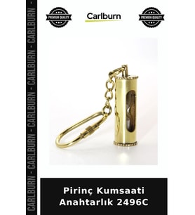 Özel Üretim Aksesuar Hediyelik Metal Pirinç Kumsaati Anahtarlık 2496C