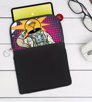 BK Gift Pop Art Tasarımlı Taşınabilir Koruyucu Tablet Kılıfı & Organizer Çanta - Siyah-9
