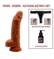 OdinsShop Yeni Nesil Çift Katmanlı Belden Bağlamalı 18 cm Realistik Dildo Penis