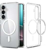Galaxy S26 Plus ile Uyumlu Şeffaf Magnet Kılıf Ultra Hybrid Mag Fit Clear White - ACS10964