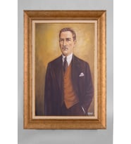 Altın Varaklı Çerçeveli Paspartulu Atatürk Tablo a672 (Gold)