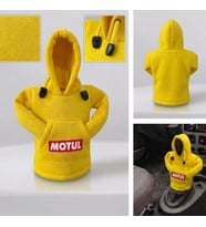 Sarı Kapüşonlu Vites Kılıfı – Motul Logolu Oto Vites Hoodie Kılıfı Universal Uyumlu Şık Tasarım