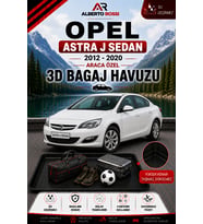 Opel Astra J Sedan 2012 - 2020 Araca Özel 3D Bagaj Havuzu