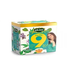 Akzer 9'lu Form Bitkisel Form Çayı 60 Süzen Poşet