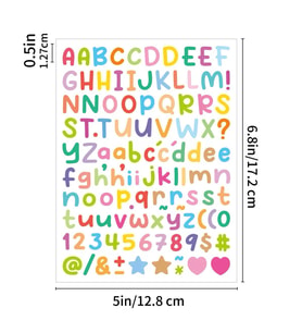 Dayanıklı Pastel Laptop Defter Telefon Etiketleri Alfabe Sticker Sayfası