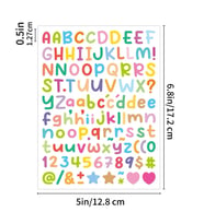 Dayanıklı Pastel Laptop Defter Telefon Etiketleri Alfabe Sticker Sayfası