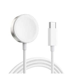 Microsonic Apple Watch SE 40mm Masaüstü Manyetik Hızlı Şarj Aygıtı - Type-C Kablosu Beyaz