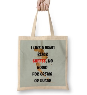 CAT Funny coffee drinks art lover gift quote vintage Retro Rainbow Style Bez Çanta Uzun Saplı