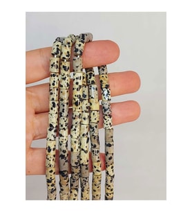 Bileklik Boy Jasper Taşı Silindir Kesim 5.5x7.5mm Yarım Dizi (49314) (18CM UZUNLUĞUNDADIR)